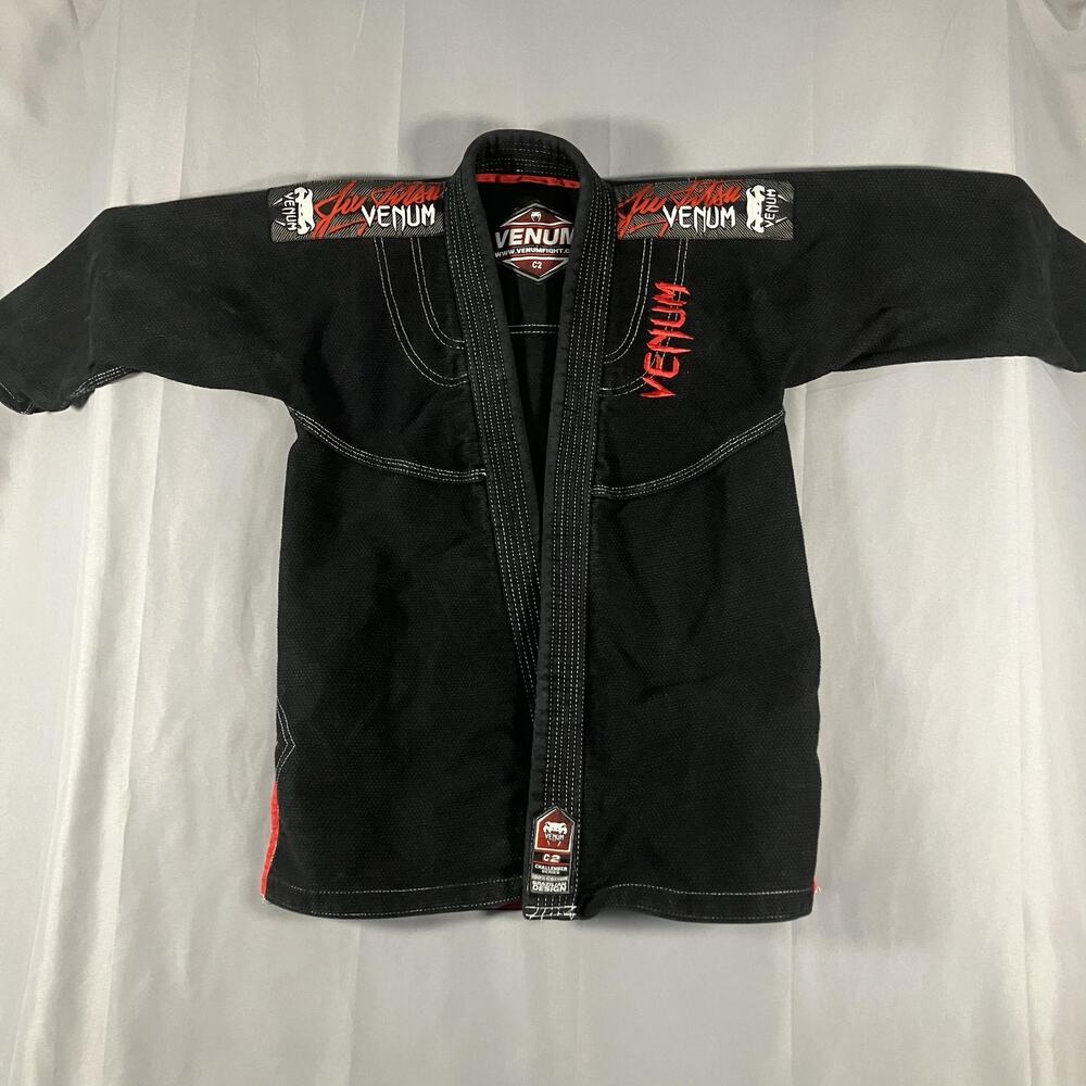 Venum C2 Challenger Series Youth BJJ‎ Jiu Jitsu Gi Jacket Black Red 100% Cotton